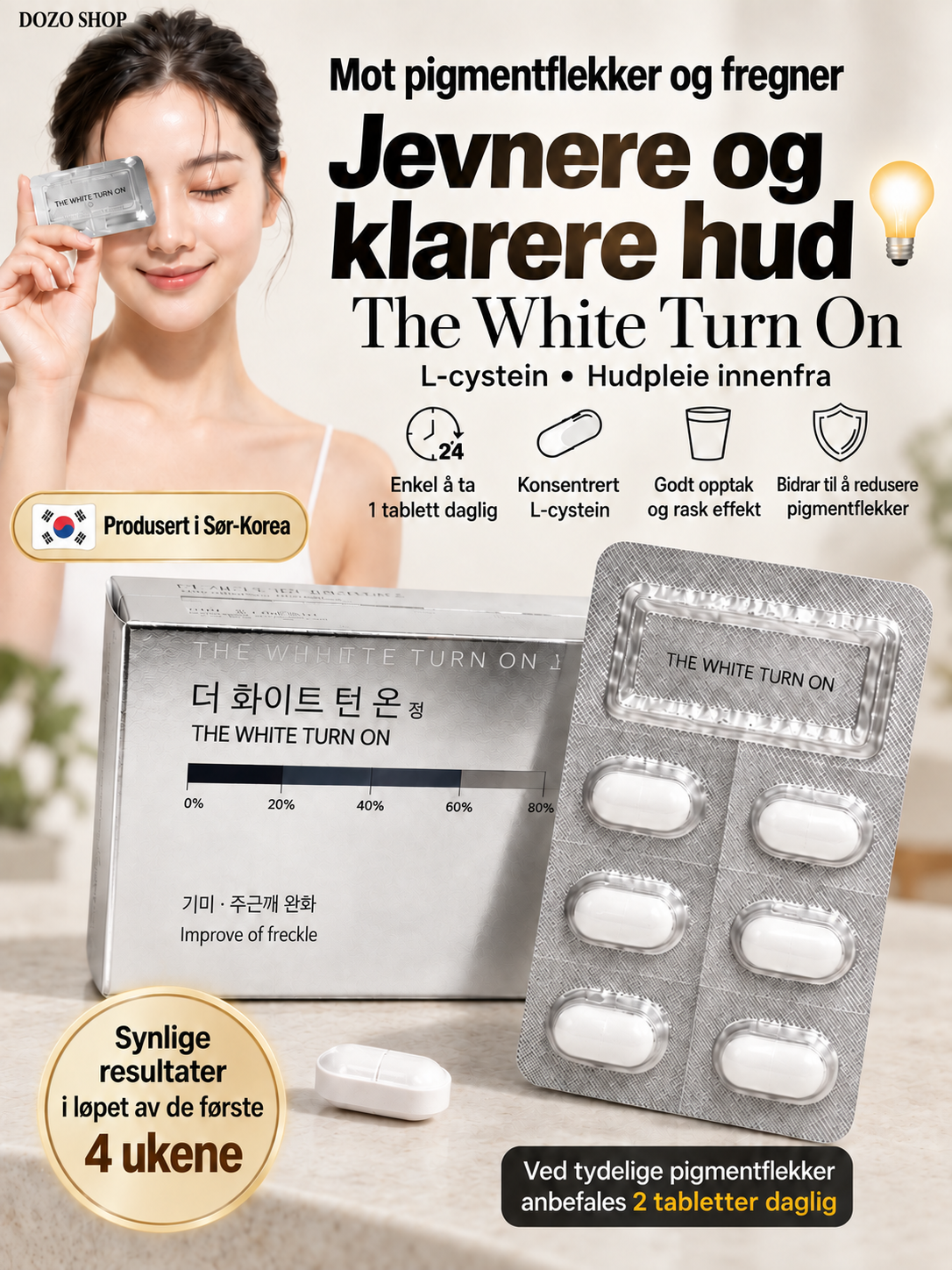 THE WHITE TURN ON – 30 tabletter