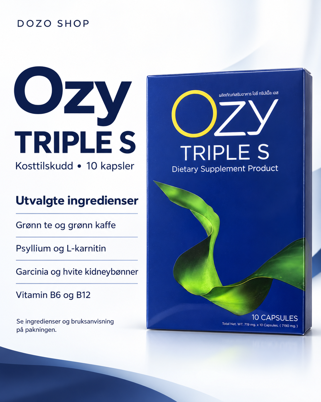 Ozy Triple S – Kosttilskudd, 10 kapsler